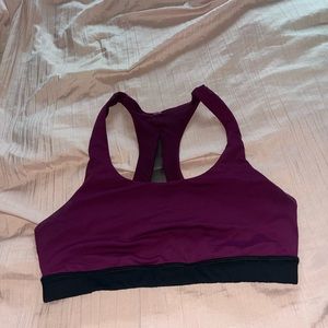 Magenta Lululemon invigorate sports bra.
